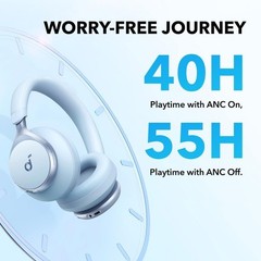 40 Hours Active Noise Cancelling Headphones – Superior Sound & Comfort Design