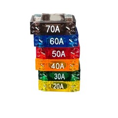 20, 30, 40, 50, 60, 70 & 80 Amp MAXI Fuse Car Boat One Of Each Size (7/PK)
