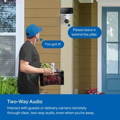 TP-Link 𝗧𝗮𝗽𝗼 SolarCam C402 Kit, Outdoor Battery Camera w/Solar Panel Base…