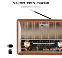 Retro- Style Decorative Radio Multifunction Music Player Bluetooth Speaker Radio