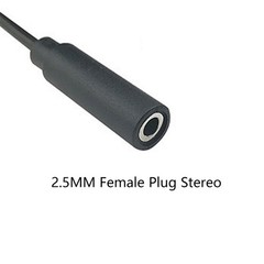 5PCS 0.25M/0.8FT 2.5mm Female Plug Bare Wire Cable TRS 3 Pole Stereo Extension