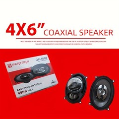 Car Coaxial Speakers 4x6in – 450W Output, Full-Frequency Sound & Superior Stereo