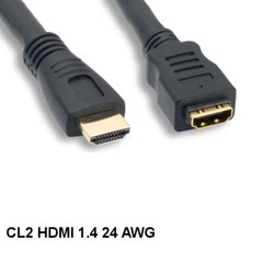 KNTK 25ft CL2 Rated HDMI to HDMI 1.4 Extension Cable 4K 3D HDTV Display Video