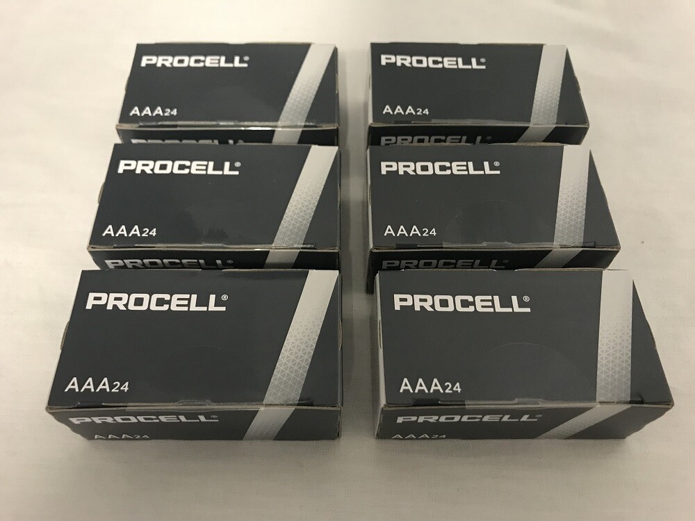 144 New AAA Procell Alkaline Batteries by Duracell PC2400 Exp 2027 or Later