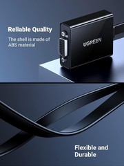 UGREEN Active HDMI Male to VGA Female Adapter with 3.5mm Audio Jack up to 1080P