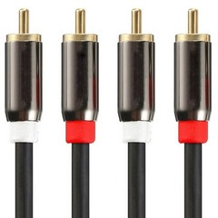 3FT 6FT 24k Gold Plated RCA Male L/R Stereo Audio Cable Cord Plug