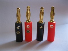 10 pcs Banana Plug Male Connector Gold Plated Red & Black 40mm 215 B New