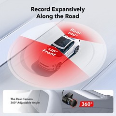 REDTIGER Dash Camera Front and Rear 4K Dash Cam Built-In WiFi & GPS Parking Mode