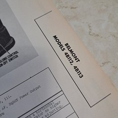 Belmont Service Manual Radio Receiver 4B112 4B113 1948 Photofact Illustrated