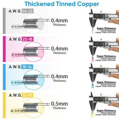 200/50pcs Heat Shrink Butt Wire Connectors Crimp Terminal Waterproof 26-10AWG