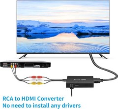 RCA to HDMI Converter Analog Composite Adapter For PS 1 2 3 STB Xbox VHS VCR DVD
