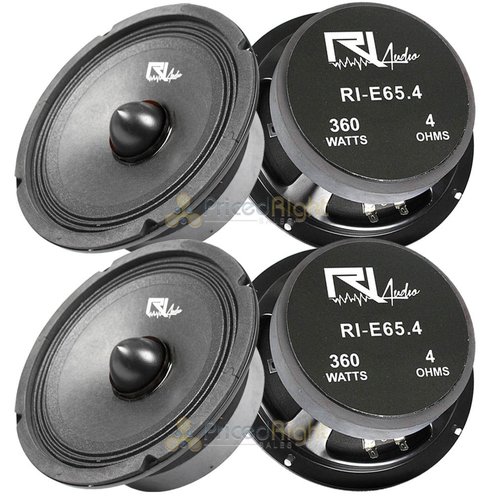 (4) RI Audio 6.5″ Midrange Bullet Speakers 360W Peak Power 180W RMS 4 Car Audio