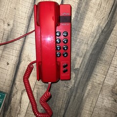 LaPhone Model 601 Red Corded Desk Telephone Hong Kong 1980’s Retro Vintage