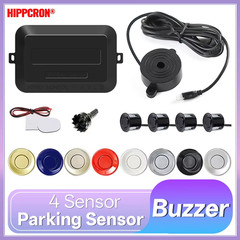 4 Sensors Buzzer 22Mm Car Parking Sensor Kit Reverse Backup Radar Sound Alert In