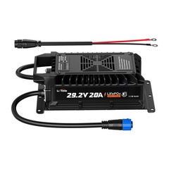 LiTime 29.2V 20A AC-DC Waterproof Charger for 24V(25.6V) Lithium LiFePO4 Battery