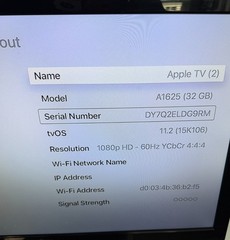 Apple TV 4th Gen HD WiFi Media Streaming Box 32GB (A1625) w/ OEM Remote *TESTED*