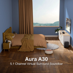 ULTIMEA Aura A30 5.1 Virtual Surround Sound Bar w/ Subwoofer & Surround Speakers