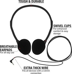 Bulk Wholesale Lot of 10 MULTICOLOR Stereo 3.5mm On-ear Earbuds / Headphones