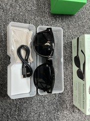 New WeariQ Wireless Smart Glasses Bluetooth, Black Polarized Lenses, Large Frame