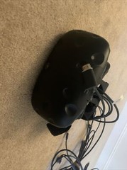 FOR PARTS/SORT OF WORKS, HTC Vive VR Headset with Link Box