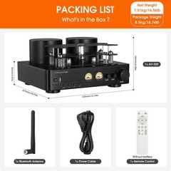 Douk Audio Hybrid Stereo Tube Integrated Amplifier with Bluetooth USB COAX OPT