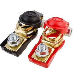 2 Car Battery Terminal Connector Post Positive Negative Heavy Duty Universal