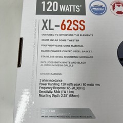 PowerBass XL-62SS 6.5″ Full Range Marine UTV ATV 120W Coaxial Speakers Pair NEW