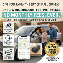 Lifetime OBD GPS Tracker | No Monthly Fees | Plug & Play | Real-Time Car Trackin