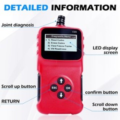 Automotive OBD2 Scanner Code Reader Car Diagnostic Scan Tool Check Engine Fault