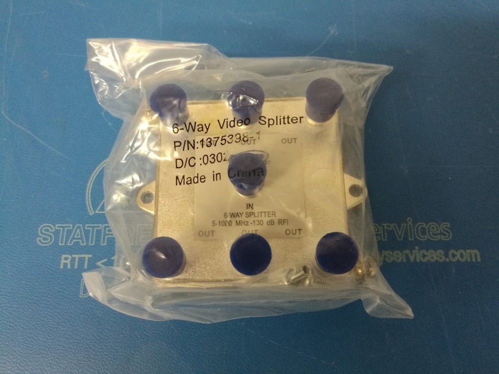AMP 1375398-1 5-1000 MHZ -130 dB RFI 6 WAY VIDEO SPLITTER
