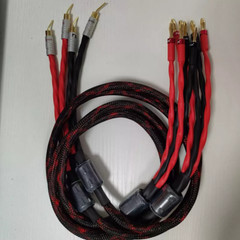 HiFi Speaker Wire Cable With Banana Pin Plug Speaker Bi-Wire Cable Line Pair