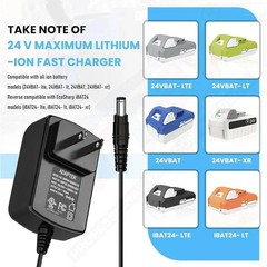 Fast Charger 24V Lithium Ion Batteries iBAT24 24VBAT Series Compact Durable New