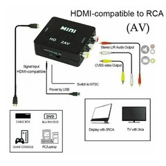 HDMI To RCA AV Adapter Converter Cable CVBS 3RCA 1080P Composite Video Audio