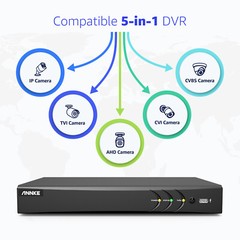 ANNKE 5IN1 4K 8MP 8CH DVR Video for CCTV Security Camera System AI Motion H.265+