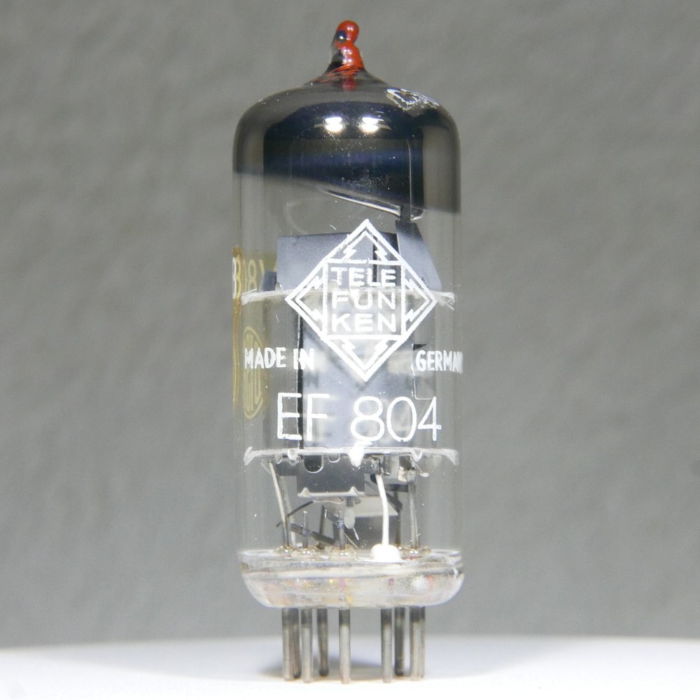 Telefunken EF804 O-Getter Silver Plate Painted Tip Diamond Mark on Bottom Strong