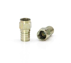 Crimp Connector for RG6 Cable – O-Ring & Gel for Weather Proof Seal – 10 Pack