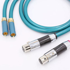 Pair OCC Copper Conductor Cord XLR to RCA HiFi Audio Extension Interconnect Wire