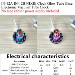 Assembled IN12A IN-12B NIXIE Clock Glow Tube Base Electronic Vacuum Tube Clock