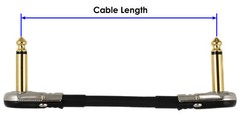 3 Ft Castline Gold Mogami 2524 Guitar Pedal Board Patch Cable TS Low Profile
