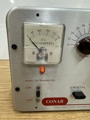 Conar 400 Mono Band Ham Radio Transmitter Crystal Key TESTED Works.