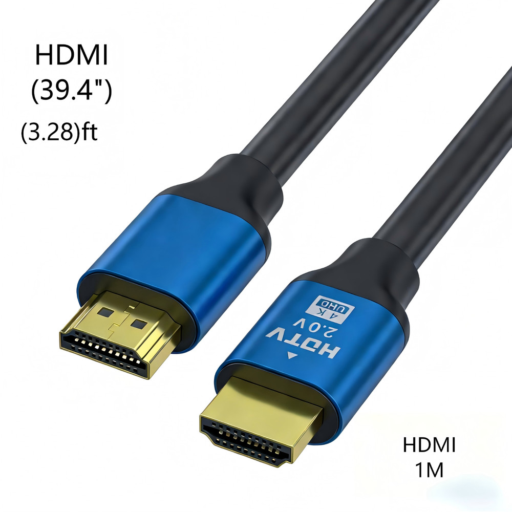 4K HDMI 2.0 Cable 1M/2M Gold-Plated Ultra High Speed HDR 1080P 3D for TV PC PS5