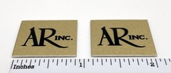 Small AR Inc. Acoustic Research Speaker Badge Logo Emblem Turntable PAIR