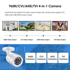 ZOSI 2MP Security Camera 4in1 Bullet Surveillance CCTV Outdoor Night Vision Cam