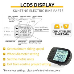 E-bike KT Controller 30A-50A LCD5 LCD8H LCD7C Display Sine Wave Controller Kit