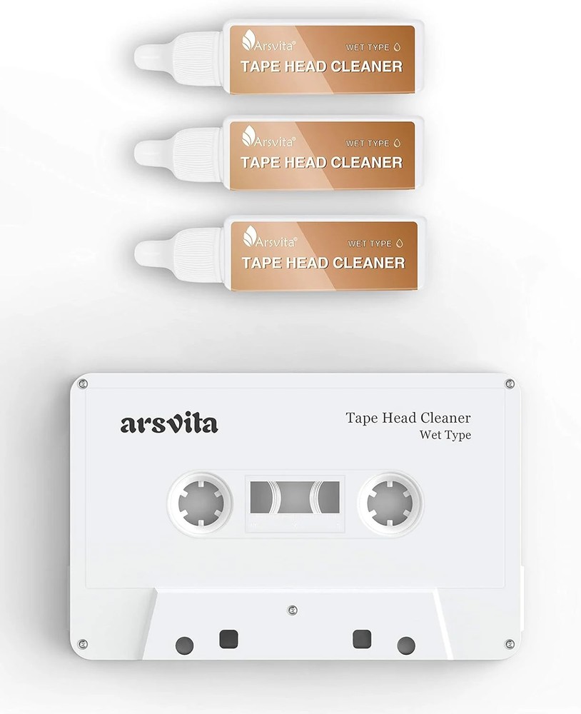 Cassette Head Cleaner Tape with Fluid Maintenance Kit – Easy to Use & Restore
