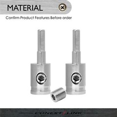 2 Wire Gauge Reducing Adapter Terminal 4 to 8 GA AWG Brass Nickel Set Screw Car
