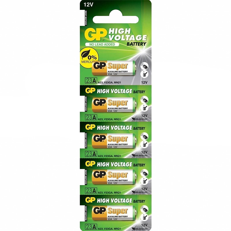 A23 12V Alkaline 23-A replacement battery VAL-23A-5 23AE GP – 5 Pack
