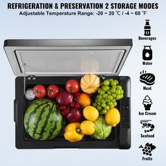 Portable 70L Car Fridge: -20°C–20°C, Rapid Cooling, Eco/Max Mode, Dual Input