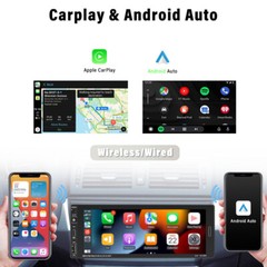 Wireless Apple CarPlay Single Din Car Stereo 6.9 Touchscreen Bluetooth Radio USB