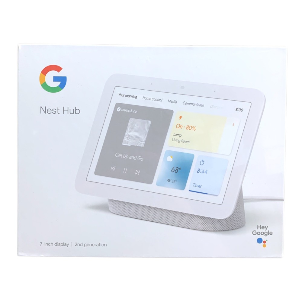 Google Nest Hub 2nd Gen – Smart Home Display with Google Assistant – Chalk
